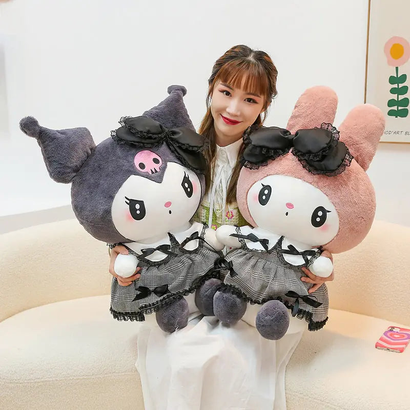 Sanrio Dark Kuromi & My Melody Plush Dolls