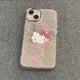 HK & Kuromi Electroplated Silver Phone Case