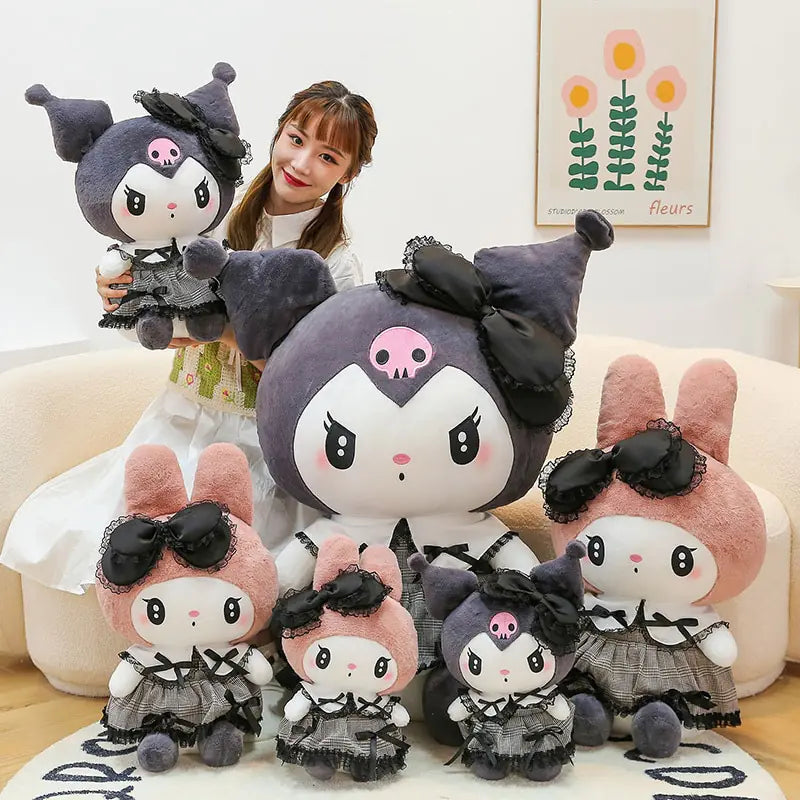 Sanrio Dark Kuromi & My Melody Plush Dolls