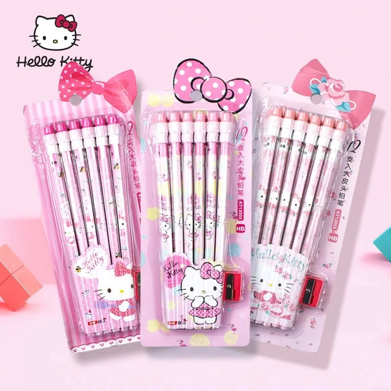 12pcs Sanrio Rubber Head Pencil