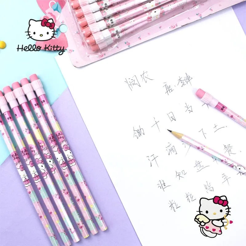 12pcs Sanrio Rubber Head Pencil