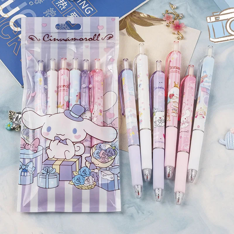 6Pcs Sanrio Kuromi 0.5mm Gel Pens