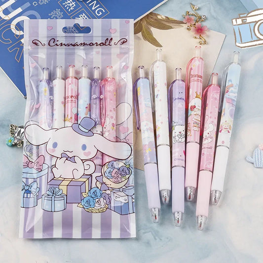 6Pcs Sanrio Kuromi 0.5mm Gel Pens