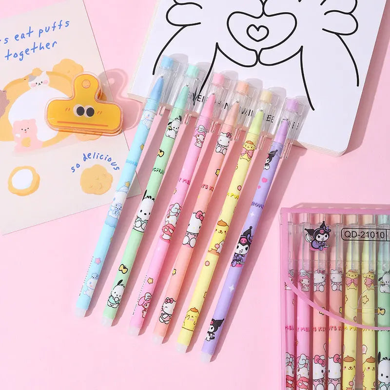 12Pcs Sanrio Erasable Neutral Pen