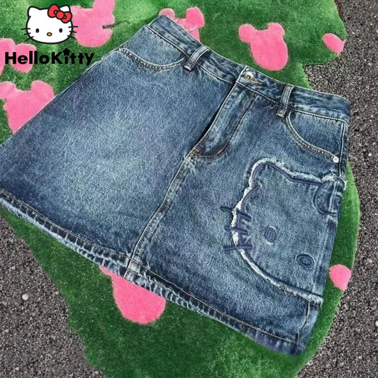 Sanrio HK American Style Denim Short Skirt