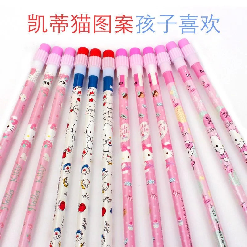 12pcs Sanrio Rubber Head Pencil