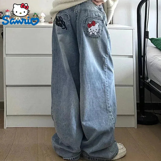 Sanrio HK Blue Denim Baggy Jeans