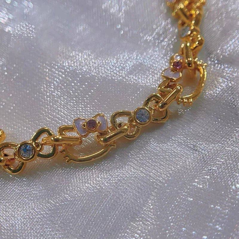 Gold Plated HK Oval Chain Bracelet