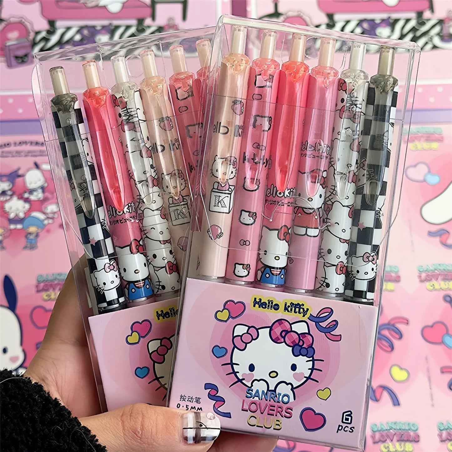 6pcs 0.55mm Sanrio Gel Pen