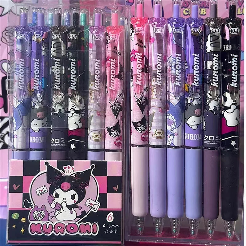 6pcs 0.55mm Sanrio Gel Pen