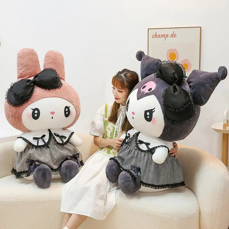 Sanrio Dark Kuromi & My Melody Plush Dolls