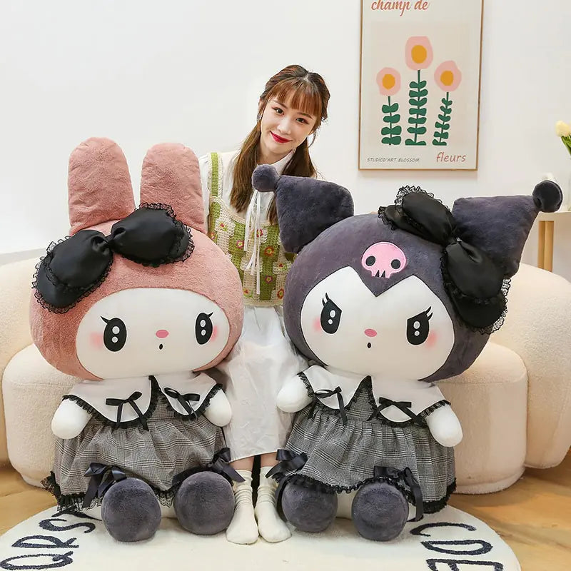 Sanrio Dark Kuromi & My Melody Plush Dolls